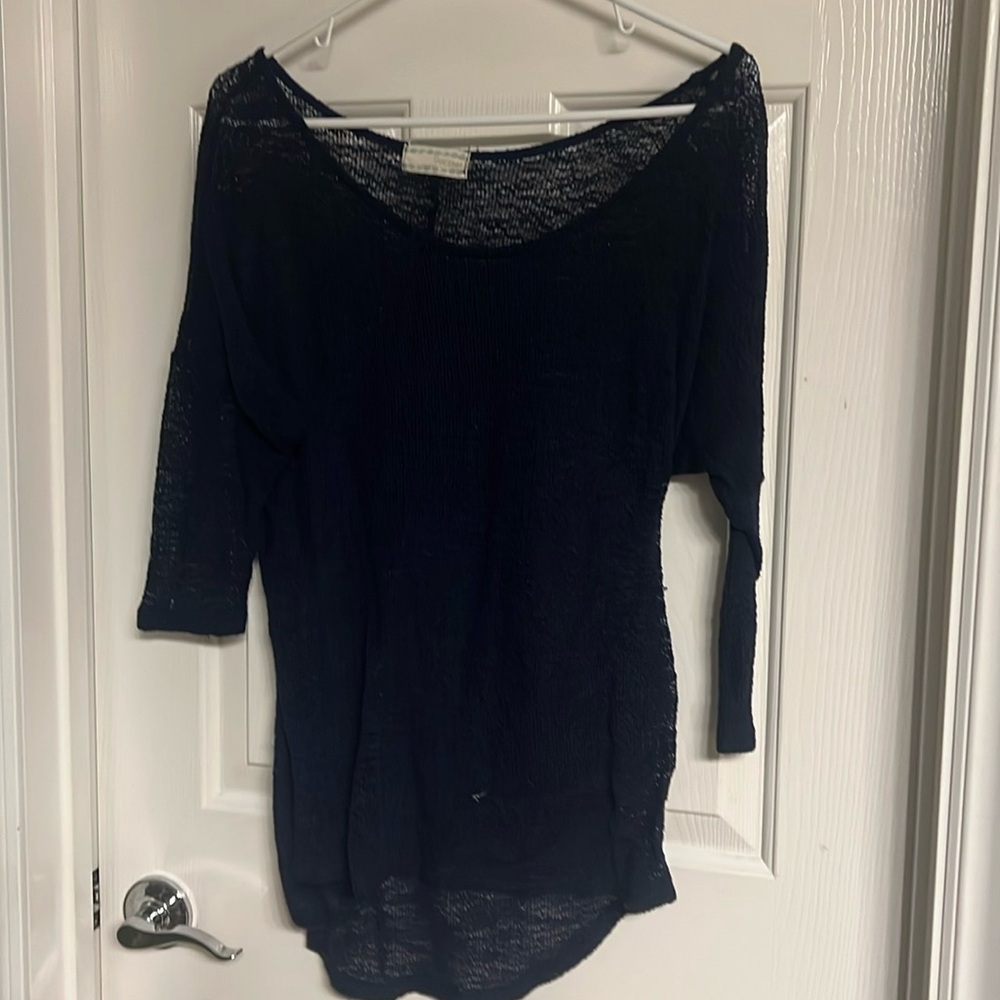 Navy sheer sweater